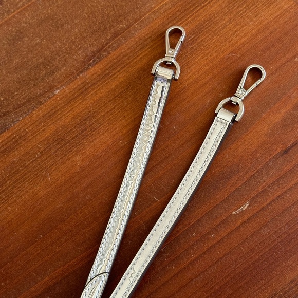 Michael Kors Jet Set Small Phone Crossbody Silver Metallic Monogram - Picture 11 of 13